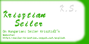 krisztian seiler business card